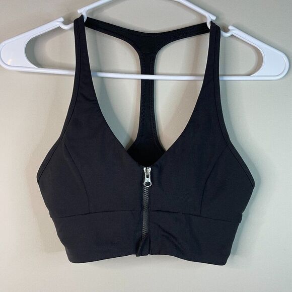 lululemon athletica Other - Lululemon Zipper Cool to Street Racerback Sports Bra Black No Tag Size 4